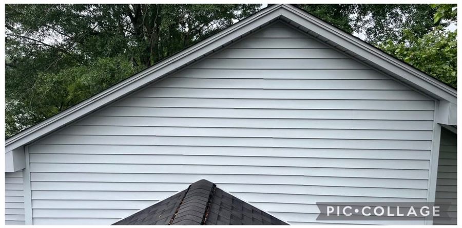 After: Vinyl siding soft washed on a north Louisiana home